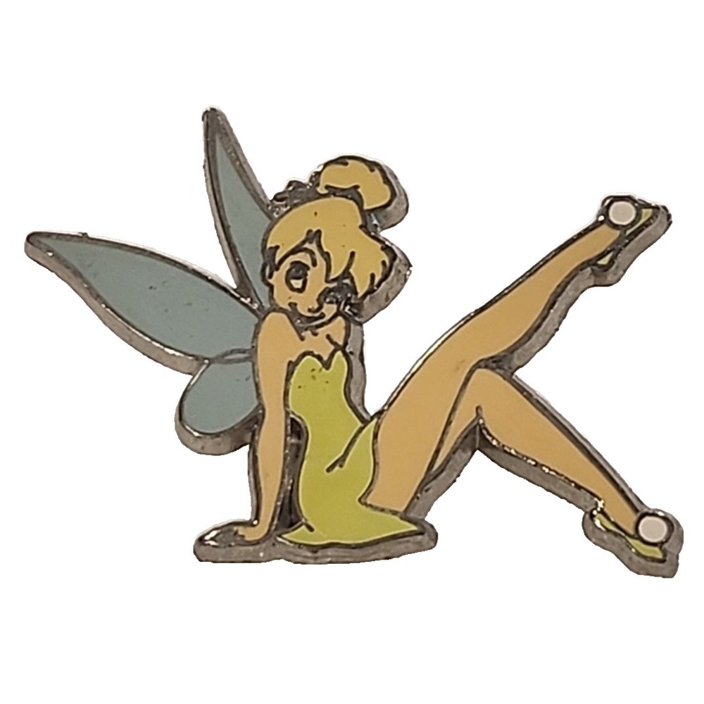 Disney Pin Tinker Bell Fairy Sitting with Right Leg Raised Animation Movie 53342